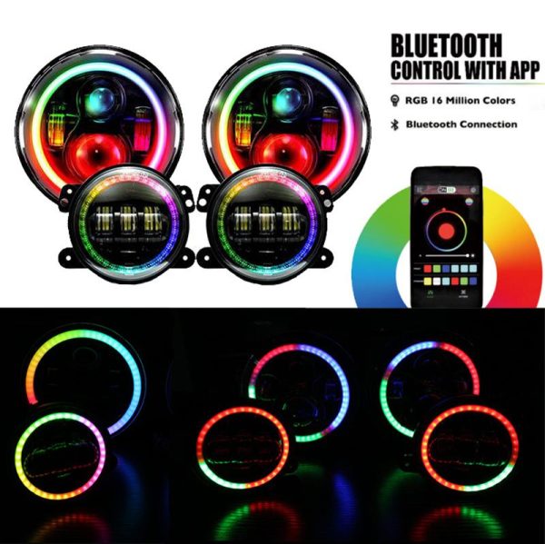 7-Zoll-LED-Scheinwerfer Multi-Color Chasing Light