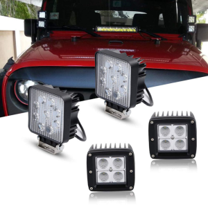 E-Mark 16w LED Arbeitslicht Spot / Flood Beam Square Arbeitslampe für Offroad Für Jeep