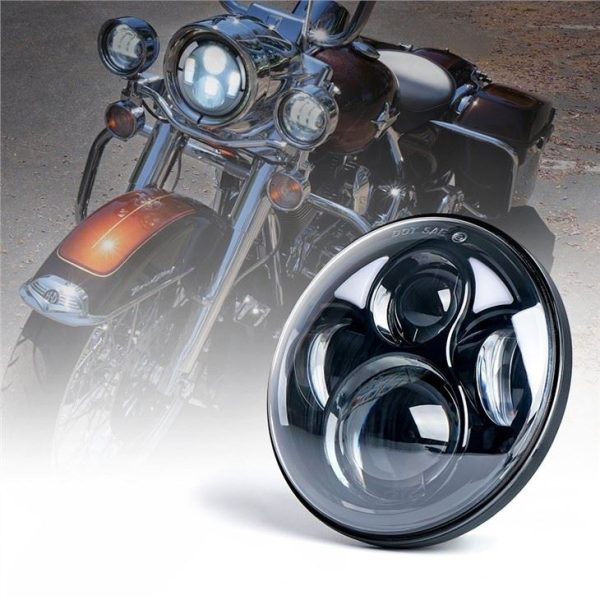 75 Zoll runder Scheinwerfer für Harley Davidson 12v 24v H4 Scheinwerfer