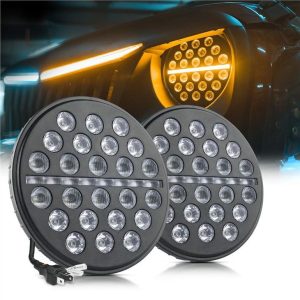 Morsun 7inch Runde LED Scheinwerfer für Jeep JK Wrangler High Low Beam DRL Turn Signal Licht