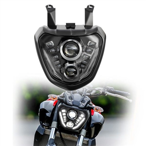 MorSun Motorrad LED Scheinwerfer für Yamaha MT 07 FZ 07 MT07 MT-07 FZ-07 2014 + DRL Lichter Projektor