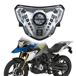 Morsun Motorrad LED Scheinwerfer mit DRL E-Zeichen für BMW G310GS 2018-2021 G310R 2016-2021