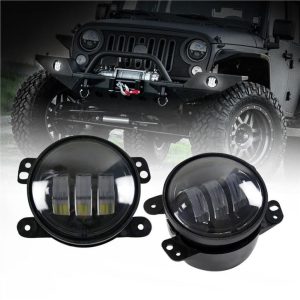 Morsun schwarz Chrom LED Runde Scheinwerfer für Jeep Wrangler JK TJ LJ