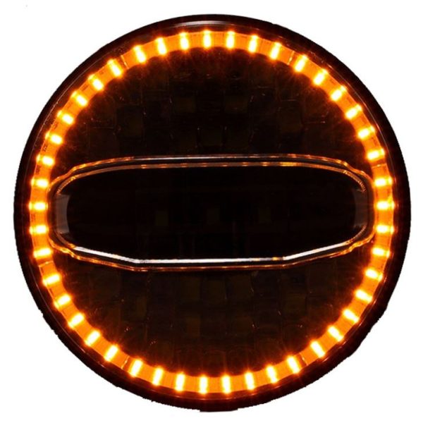 108W High Power 7 Inch Led Headlights White/Yellow Angel Eyes Turn Light For Harley - Image 5