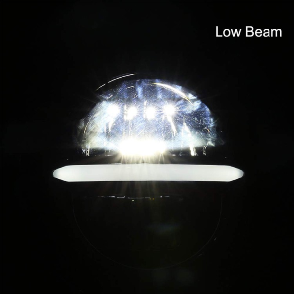 12V 5.75 Inch Round Led Headlight Black Sliver 575 Inch Harley Project Headlight - Image 7