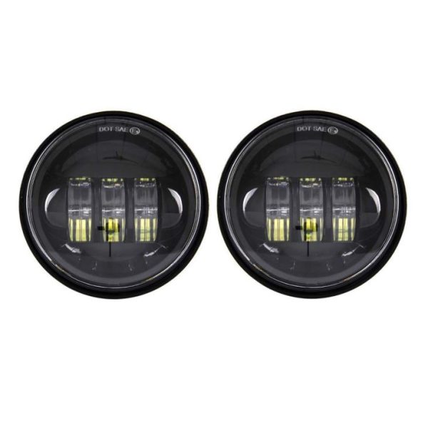 12V Motorcycle Led Passing Lamp 4.5' Led Fog Light For Harley Davidson 4 1/2 Inch Round Fog Lamp - Image 2