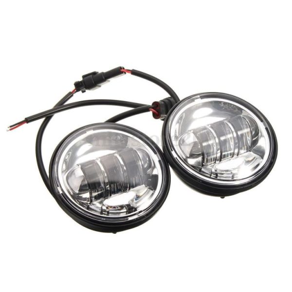 12V Motorcycle Led Passing Lamp 4.5' Led Fog Light For Harley Davidson 4 1/2 Inch Round Fog Lamp - Image 3