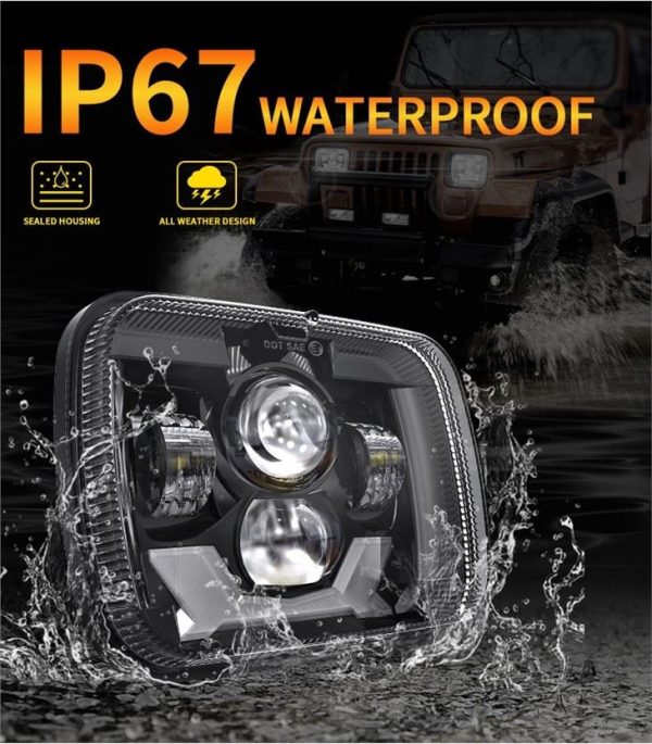 2021 Led Truck Headlight For Jeep YJ 5x7 Inch Headlight For Cherokee XJ - Image 2