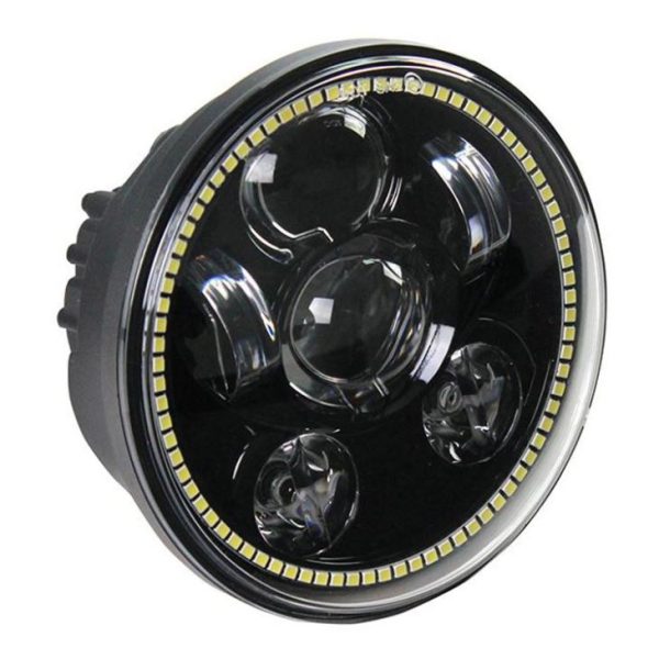 5.75 Inch Led Round Headlight DOT 575 Led Headlamp With White LED Halo Ring For Harley Sportster, Dyna, Indian Scout Others - Image 2