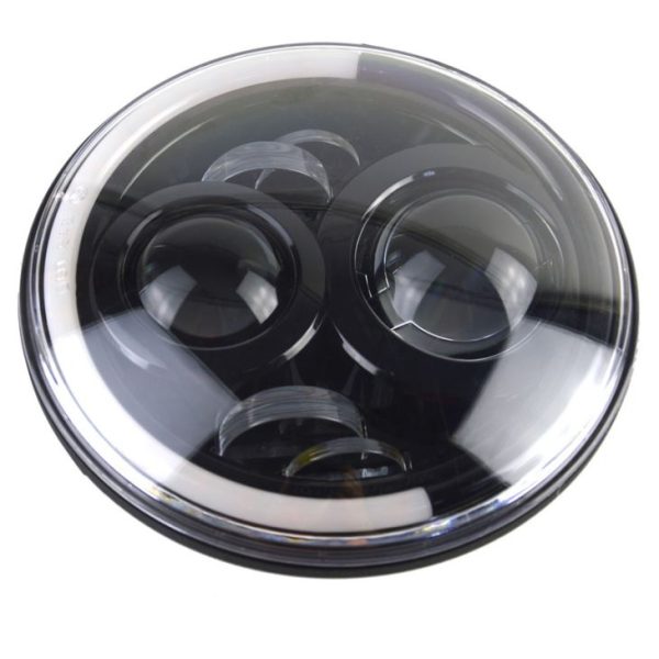 7'' Car Black LED Headlights With Halo Ring - Image 3