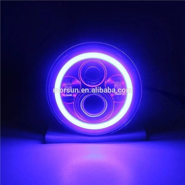 7 Inch Blue Halo Lights Jeep Wrangler Blue Halo Headlights For Jeep JK - Image 2