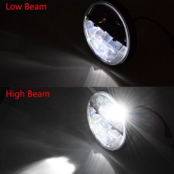 7 Inch Led Headlight Round Led 12v Black For Halry Jeep - Image 5