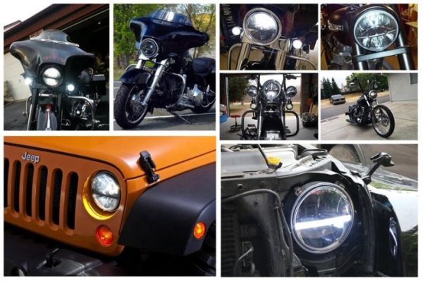 7 Inch Led Projector Headlights For Jeep Wrangler JK, TJ, CJ & LJ - Image 3