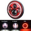 7 Inch Red Halo Lights For Jeep Wrangler Red Halo Headlights For Jeep Wrangler JK - Image 3