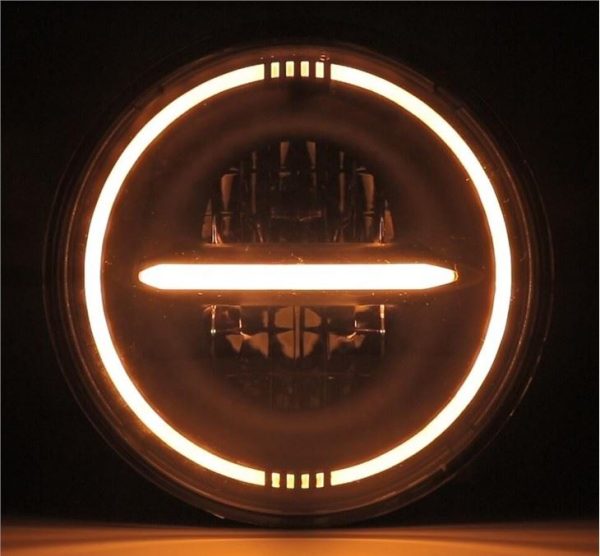 7 Round DOT Emark Jeep JKU Led Headlights With DRL Turn Signals - Image 4
