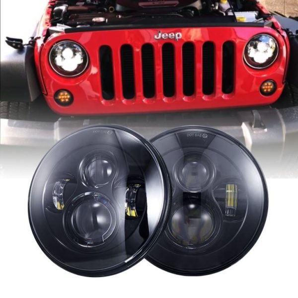 Auto Lighting System 7 Inch Round Headlight With High Low Beam LED Headlamp For Motorcycle For Hummer/for Royal Enfield - Image 8