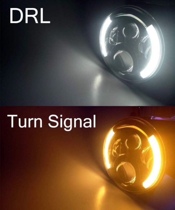 Auto Projector LED Headlight Halo Angel Eyes DRL 7 Inch LED Headlamp For Car Motorcycle 7'' Round LED Headlight - Image 3