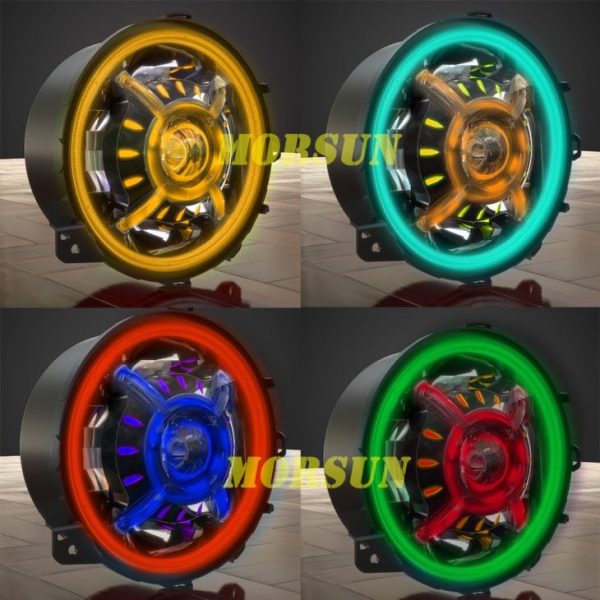 New Arrival Color Changing 9 Inch Led Halo Lights For Jeep Wrangler JL 2018+ RGB JL Led Headlights - Image 4
