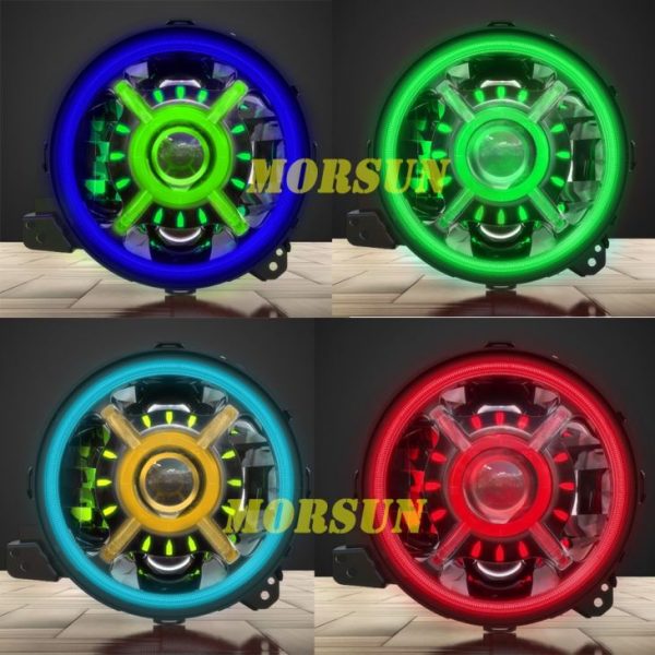 New Arrival Color Changing 9 Inch Led Halo Lights For Jeep Wrangler JL 2018+ RGB JL Led Headlights - Image 5