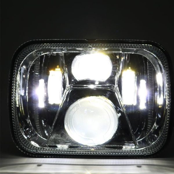 5x7 Inch LED Rectangle Headlight 60W With Hi/Lo Beam For Jeep YJ XJ MJ & For Off-road - Image 3