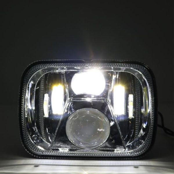 5x7 Inch LED Rectangle Headlight 60W With Hi/Lo Beam For Jeep YJ XJ MJ & For Off-road - Image 4