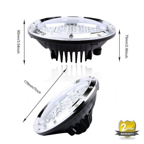 For Hummer/for Royal Enfield LED Headlamp With High Low Beam DRL For Motorcycle 7 Inch Round Headlight - Image 3
