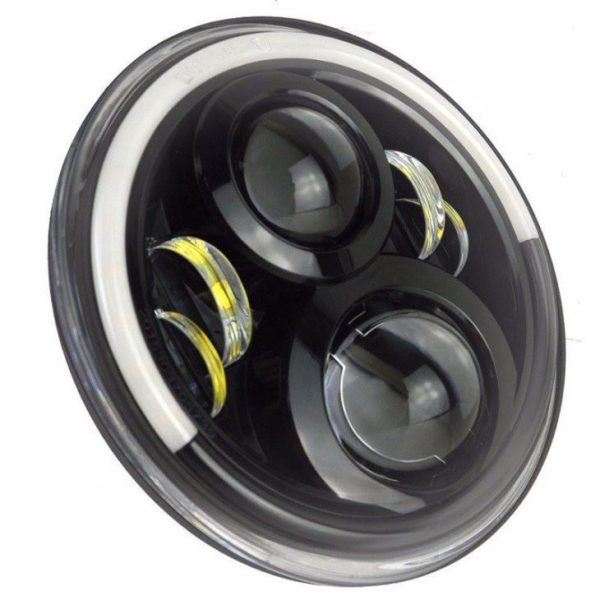 Half Led Halo Lights For Jeep Wrangler JK TJ LJ CJ 7 Inch Half Halo Headlights For Jeep JK - Image 3