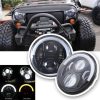 Half Led Halo Lights For Jeep Wrangler JK TJ LJ CJ 7 Inch Half Halo Headlights For Jeep JK - Image 5