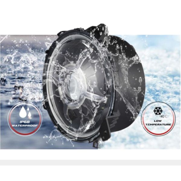 Wrangler JL Accessories 9 Inch Round Headlamp Driving Beam Halo Signals For Jeep Wrangler JL 2018-2019 - Image 4