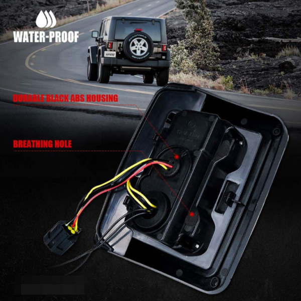 Led Tail Light Smoke Lens Brake Reverse For Jeep Wrangler JK Tail Light Arrow Shape - Image 4