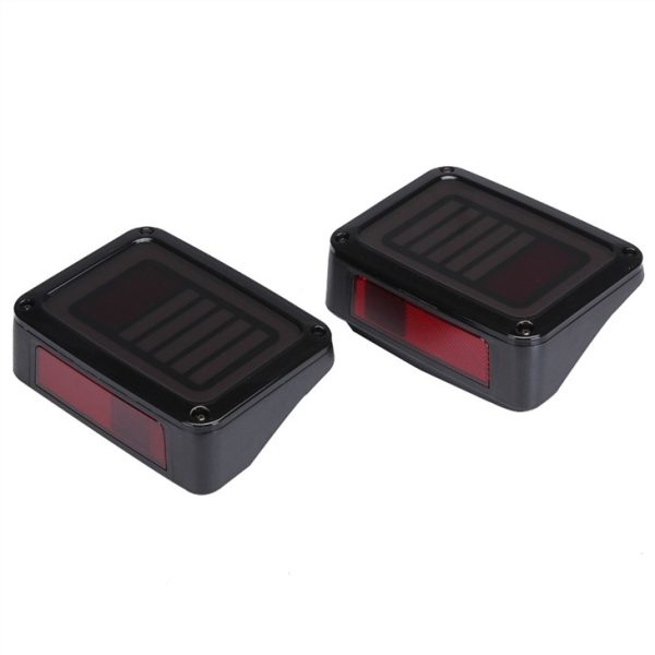 Morsun 12V Car LED Tail Light For Jeep Wrangler 2007-2015 JK Smoked Black Clear Lens - Image 3