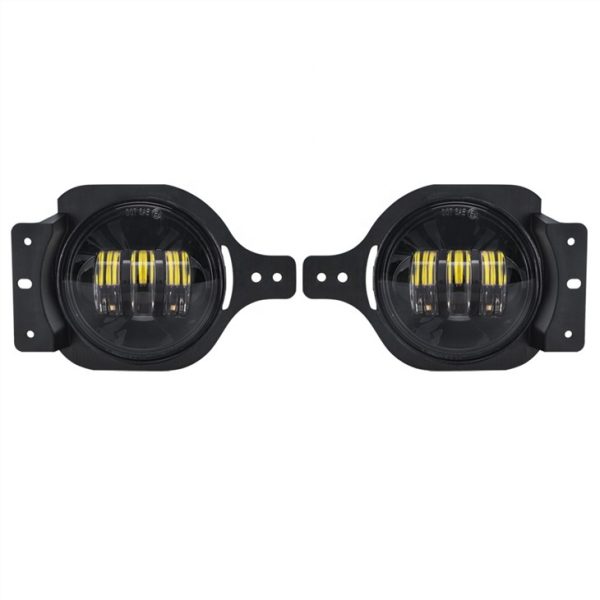 Morsun 4inch Fog Light With Bracket For Jeep Wrangler JL JLU Rubicon Black Chrome Light - Image 2