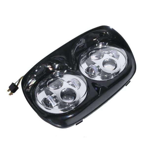 Morsun 5.75inch Dual LED Headlight For Harley Road Glide Ultra Motorbike Projector Headlights - Image 2