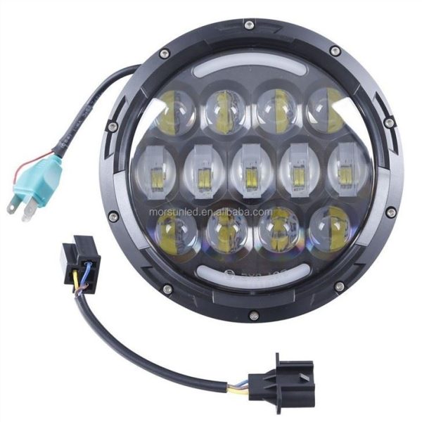 Morsun 7 Inch LED Round 105W Headlight For Wrangler JK Car Headlamp With DRL Halo - Image 4