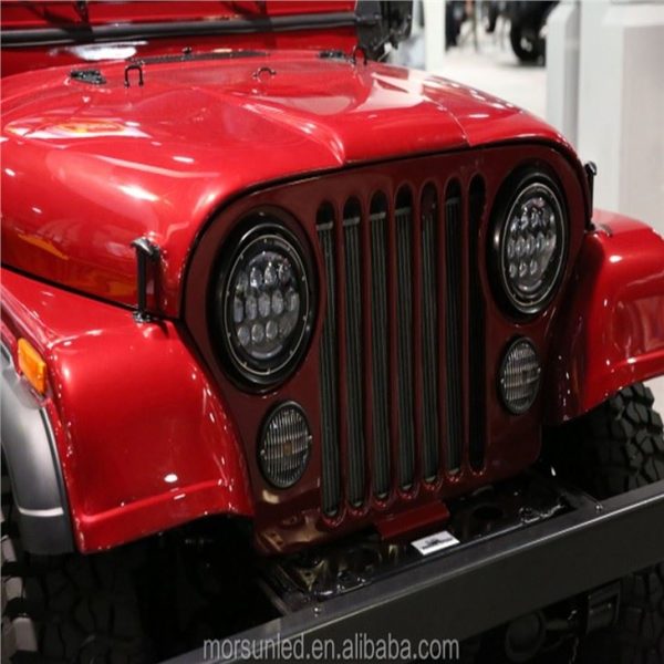 Morsun 7 Inch LED Round 105W Headlight For Wrangler JK Car Headlamp With DRL Halo - Image 5