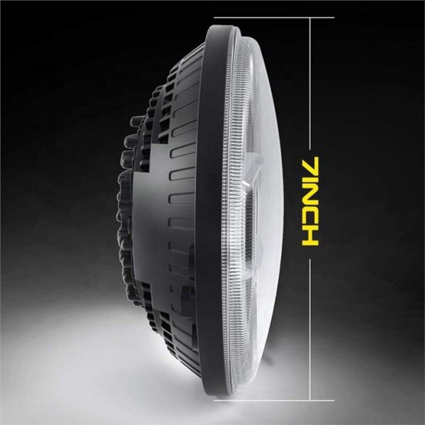 Morsun 7 Inch Motorcycle Headlight Led With Halo For Jeep Wrangler JK Royal Enfield - Image 3