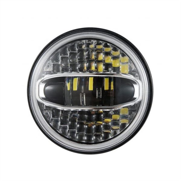 Morsun 7inch Led Round Headlights For Jeep Wrangler JK JKU CJ TJ Rubicon Sahara Unlimited With Halo White Yellow - Image 2