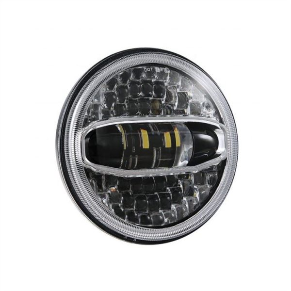 Morsun 7inch Led Round Headlights For Jeep Wrangler JK JKU CJ TJ Rubicon Sahara Unlimited With Halo White Yellow - Image 3