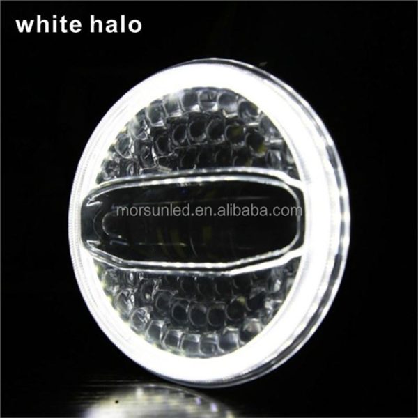 Morsun 7inch Led Round Headlights For Jeep Wrangler JK JKU CJ TJ Rubicon Sahara Unlimited With Halo White Yellow - Image 5