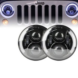 Morsun 7inch Sealed Beam LED Headlight Projector For Land Rover 90 Headlamp With Halo Lighting