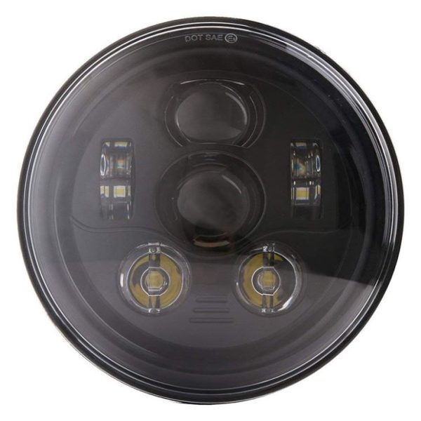 Morsun Black Chrome Round 7 Inch Led Headlight 12V Sealed Beam Led 7 Inch Headlamp - Image 2