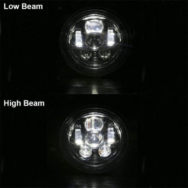 Morsun Black Chrome Round 7 Inch Led Headlight 12V Sealed Beam Led 7 Inch Headlamp - Image 4