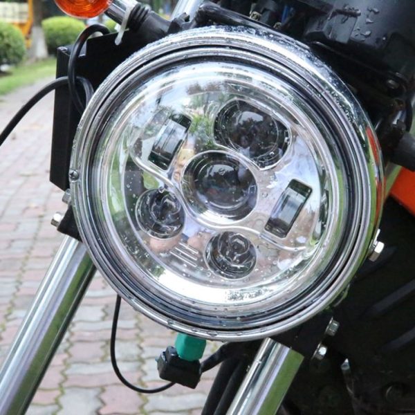 Morsun Black Chrome Round 7 Inch Led Headlight 12V Sealed Beam Led 7 Inch Headlamp - Image 5