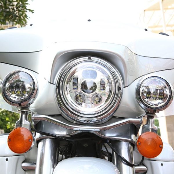 Morsun Black Chrome Round 7 Inch Led Headlight 12V Sealed Beam Led 7 Inch Headlamp - Image 6