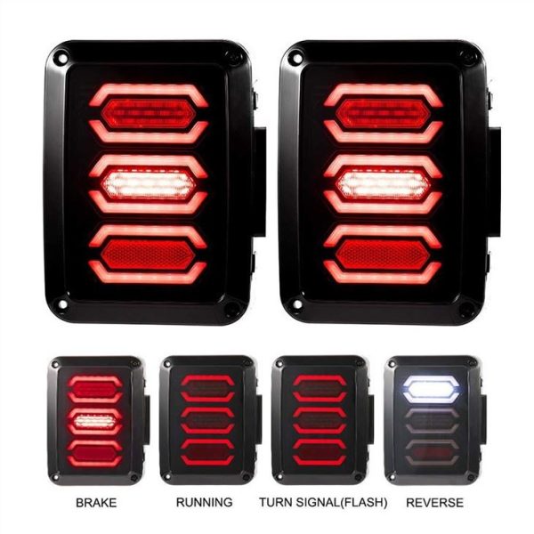 Morsun Brake Reverse Turn Signal Light For 2007-2018 JK JKU Wrangler Tail Lamp - Image 3