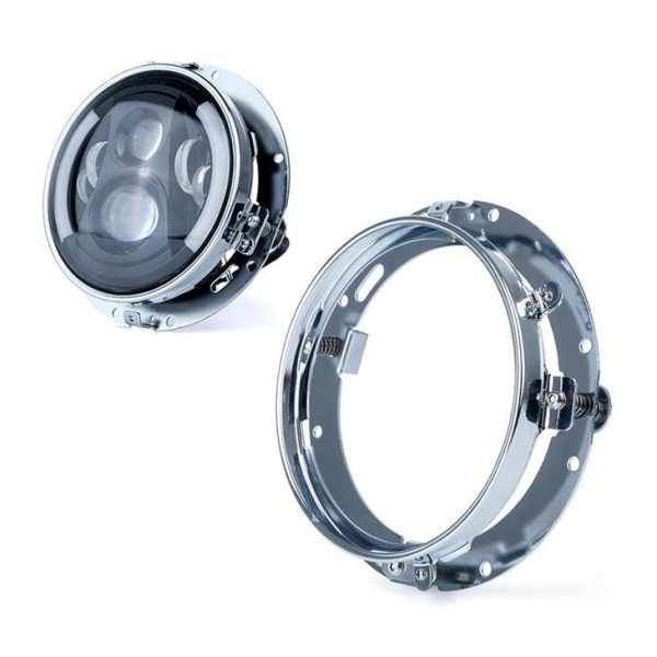 Morsun Headlight Adapter Ring Mounting Bracket Black Chrome For Harley Davidson - Image 5