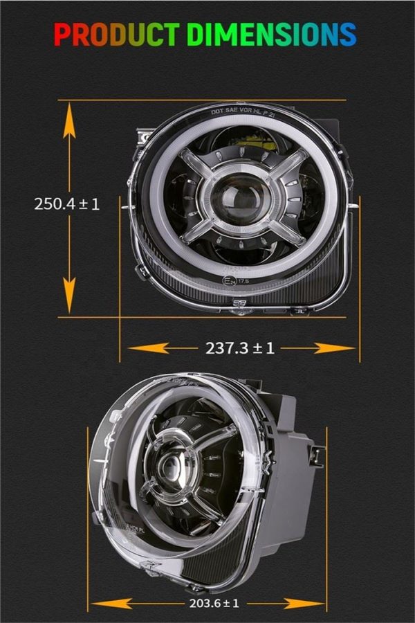 Morsun LED RGB Headlghts Color Change Demon Eyes For Jeep Renegade 2015 2016 2017 2018 2019 2021 - Image 3