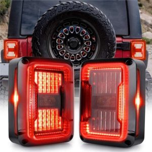 Morsun Smoked Clear Led Tail Lights For Jeep Wrangler JK 2007-2017 US EU Version