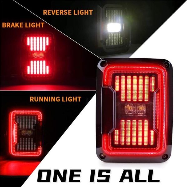 Morsun Smoked Clear Led Tail Lights For Jeep Wrangler JK 2007-2017 US EU Version - Image 2