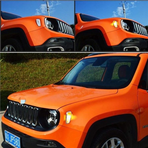 Morsun Turn Signal Lamp For Jeep Renegade 2015-2018 Smoked Orange With T10 Led - Image 5